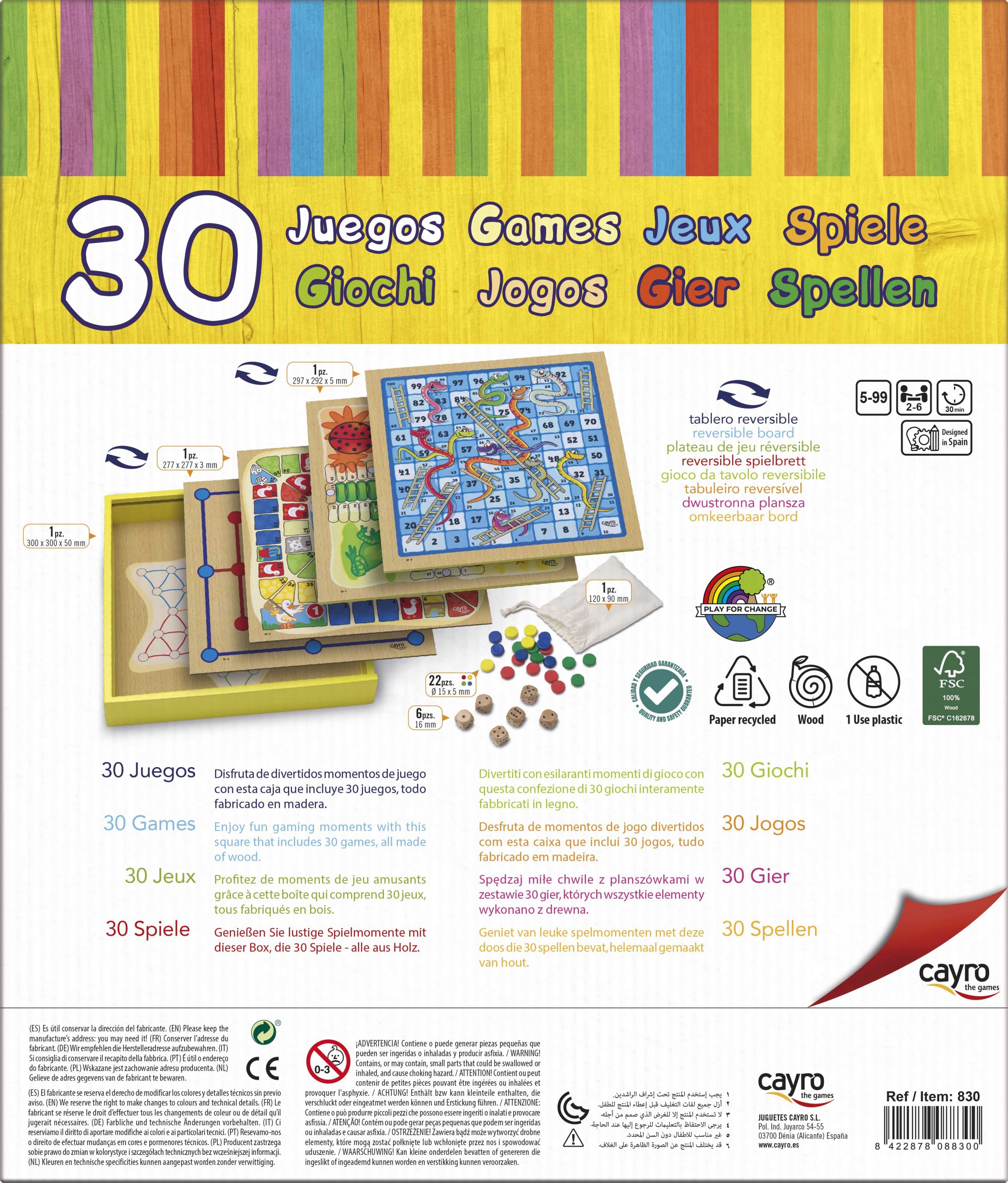 30 Juegos Madera Cayro 830 - Juguetilandia